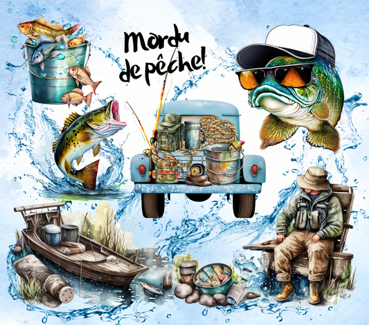 Tapis de souris Mordu de pêche