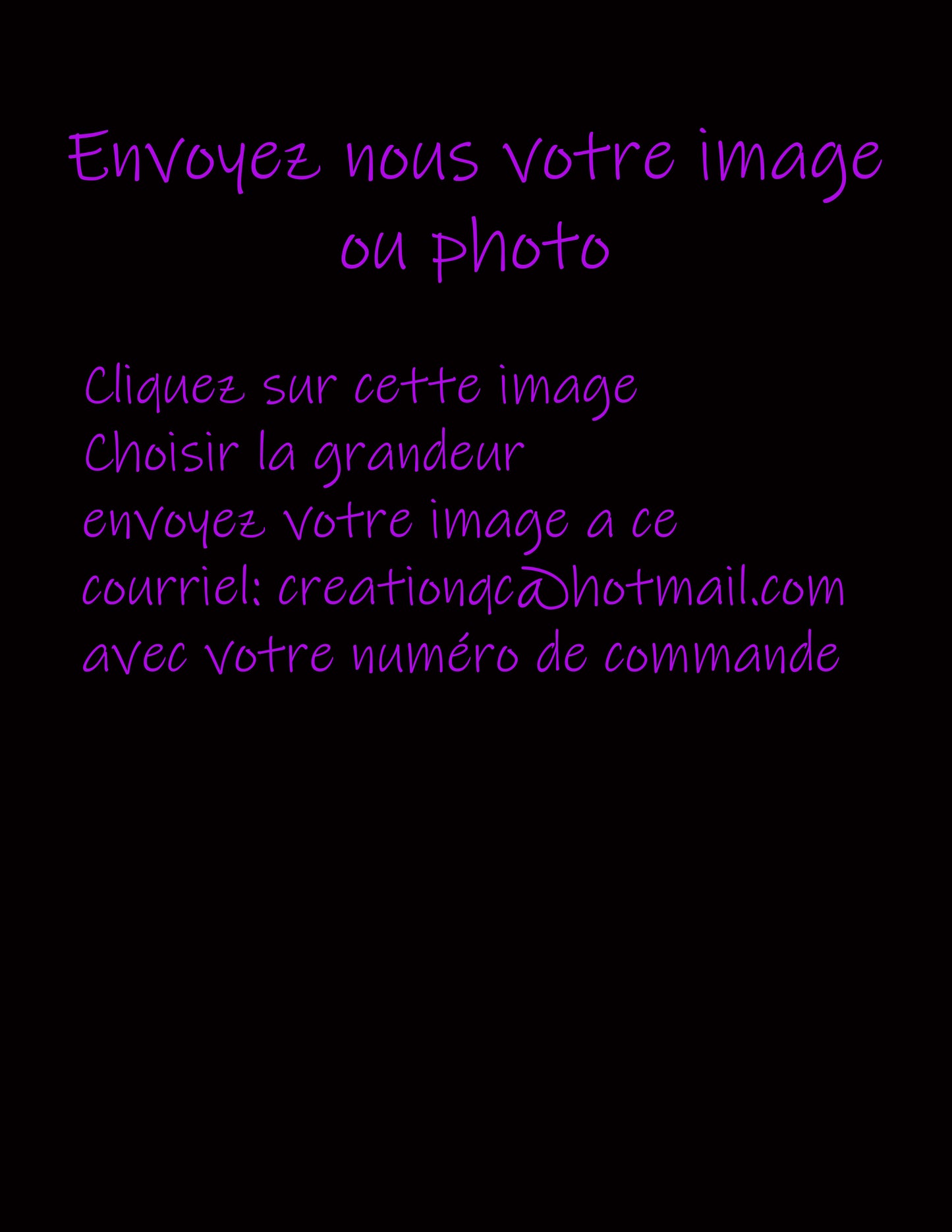 Aimant Envoyez-nous votre photo ou image